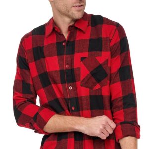 Andrew Scott Men's Cotton Flannel Shirts | Long Sleeve Button Down Casual Shirts | Multi Packs, Multi Plaids