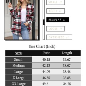 Ladies button shirt long-sleeved plaid top regular-fit casual T-shirt with pockets Khaki Medium