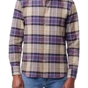 Joe's Jeans Men's Boucle Flannel Shirt, Grape Haze Plaid, M