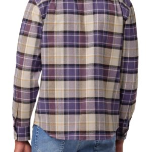 Joe's Jeans Men's Boucle Flannel Shirt, Grape Haze Plaid, M