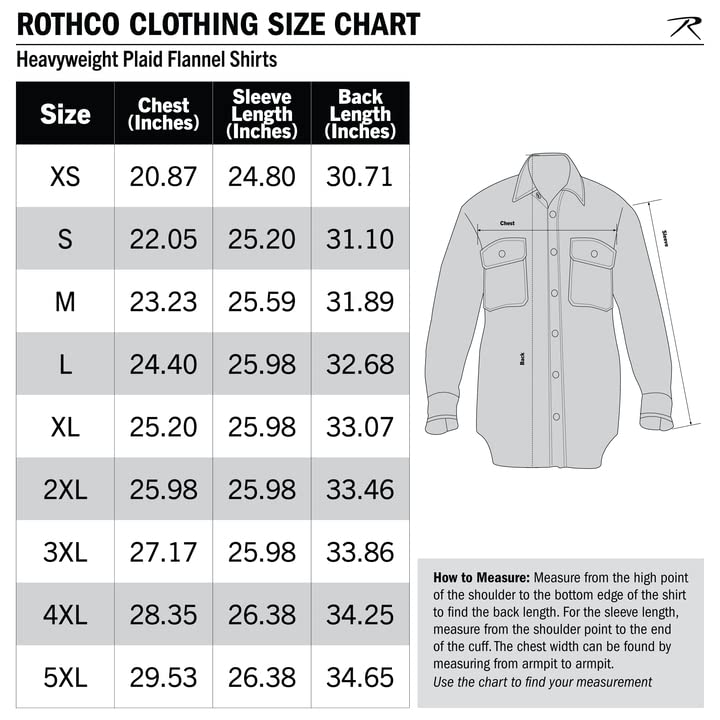 Rothco Buffalo Plaid Flannel Shirt - Rugged Comfortable and Warm Outdoor Shirt Jacket (US, Alpha, X-Large, Regular, Regular, Brown Plaid)