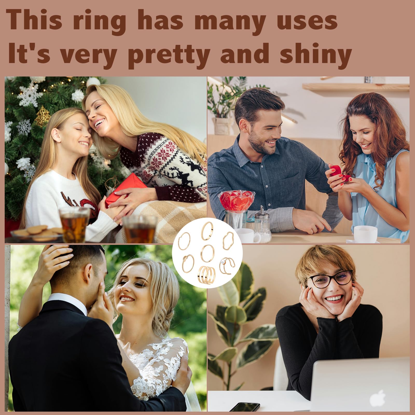 ONESING 18-25 Pcs Knuckle Rings for Girls Stackable Bohemian Retro Vintage Joint Finger Rings Gold Rings Set for Women Men Hollow Carved Flowers Crystal Rings