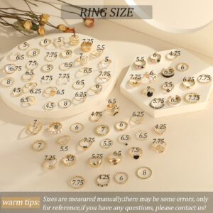 Dodder 70 Pcs Vintage Gold Knuckle Rings Set for Women, Boho Crystal Finger Rings Aesthetic Heart Chunky Ring, Silver Stackable Midi Rings Pack for Gift