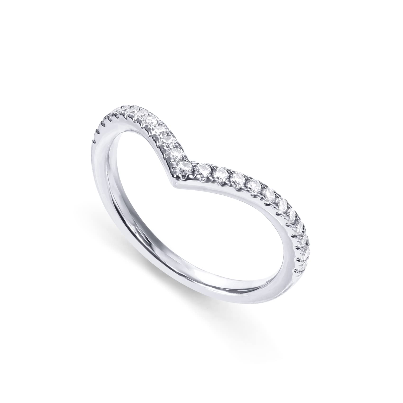 PAVOI 21C-R01 Stacking Ring (White Plated, 6)