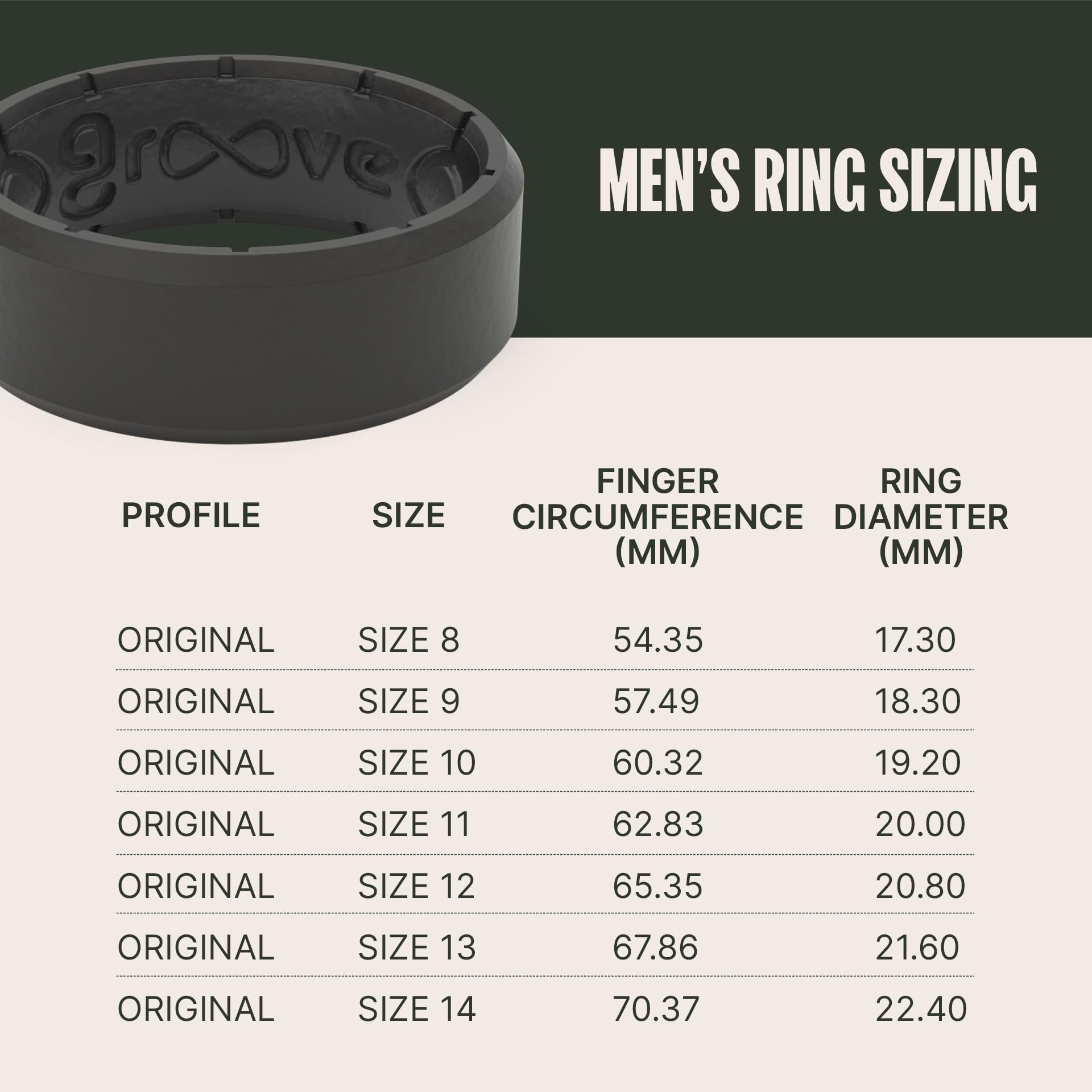 Groove Life Edge Black/Black Silicone Ring - Breathable Rubber Wedding Rings for Men, Lifetime Coverage, Unique Design, Comfort Fit Ring - Size 10