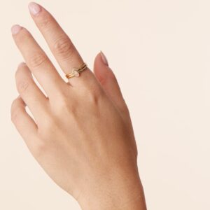 21C-R02 Stackable Ring (Yellow Gold Plated, 5)