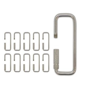 lucky line 2” rectangular key ring with turn twist sleeve closure