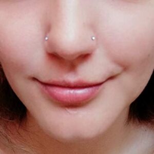 D.Bella Nose Rings 10Pcs 18G Nose Screw Rings Studs Surgical Steel Piercing Jewelry 2mm Clear CZ Silver