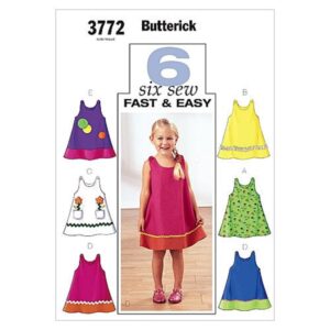 BUTTERICK PATTERNS B3772 Toddler's & Children's Dress, Size 1-2-3