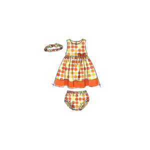 McCall's Patterns M6015 Infants' Lined Dresses, Panties and Headband