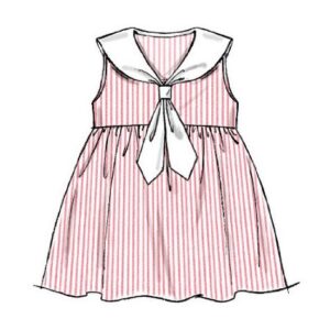 McCall Pattern Company M6913 Toddlers' Dresses and Tie Ends, Size CAA