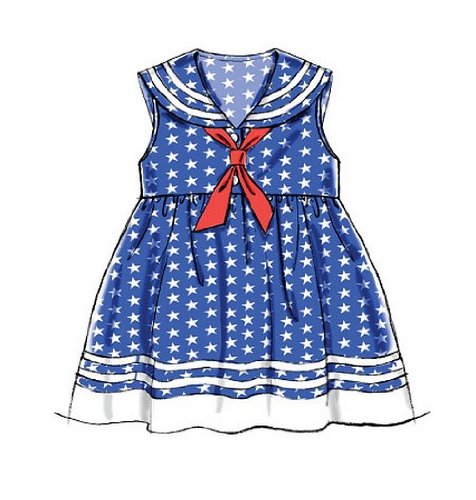 McCall Pattern Company M6913 Toddlers' Dresses and Tie Ends, Size CAA