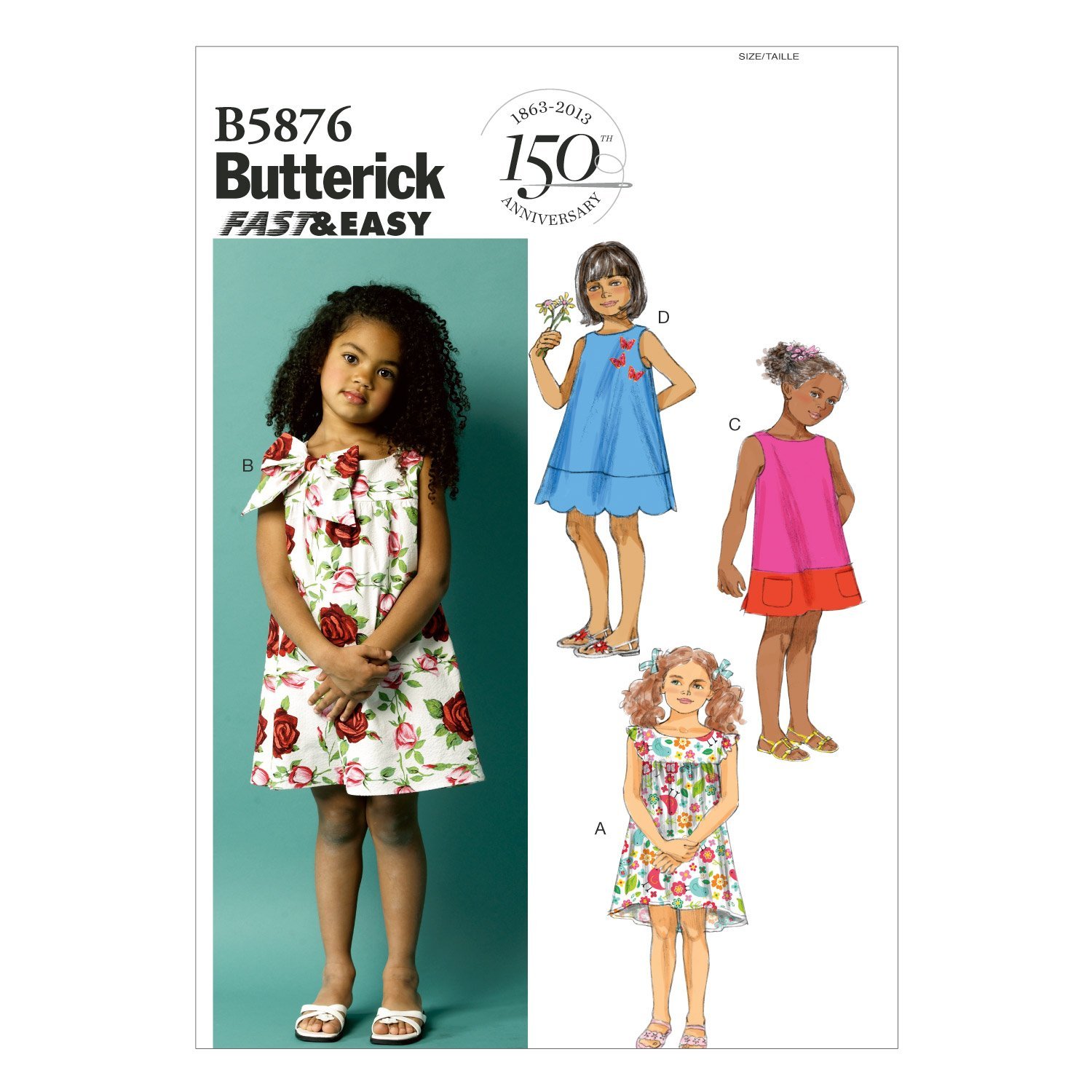 BUTTERICK PATTERNS B5876 Toddlers' Children's Dress Sewing Templates, Size CCB