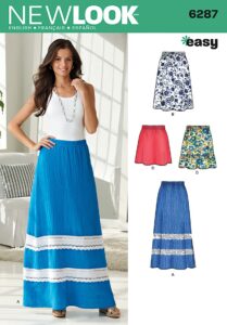 simplicity creative patterns new look 6287 misses' pull on skirt in four lengths, a (10-12-14-16-18-20-22)