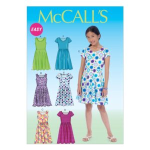 mccall's pattern company m7079 girls'/girls' plus dresses, size grl