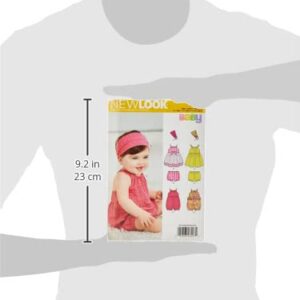 Simplicity Creative Patterns New Look 6292 Babies' Romper, Dress, Panties and Headband, A (NB-Small-Medium-Large)