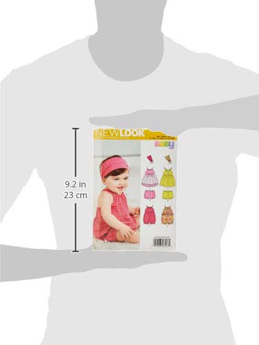 Simplicity Creative Patterns New Look 6292 Babies' Romper, Dress, Panties and Headband, A (NB-Small-Medium-Large)