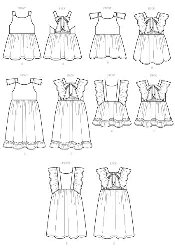 McCall Pattern Company Children's/Girls' Dresses Pattern, Sizes 2-5