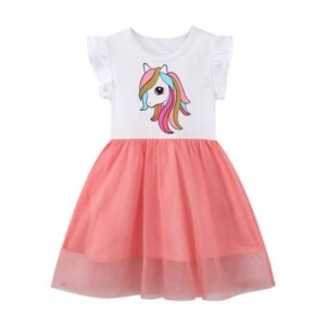 tulle skirt toddler birthday dress sleeveless tutu dresses for toddler girl 4t summer dress for girl 4 sleeveless dress for toddler girls size 4t(unicorn116, 4t)