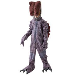 Halloween Toddler Kids Dinosaur Costume For Boys Girls Cosplay Animal The Monster Bodysuit Headpiece Gloves Outfit Dress Up (Medium)