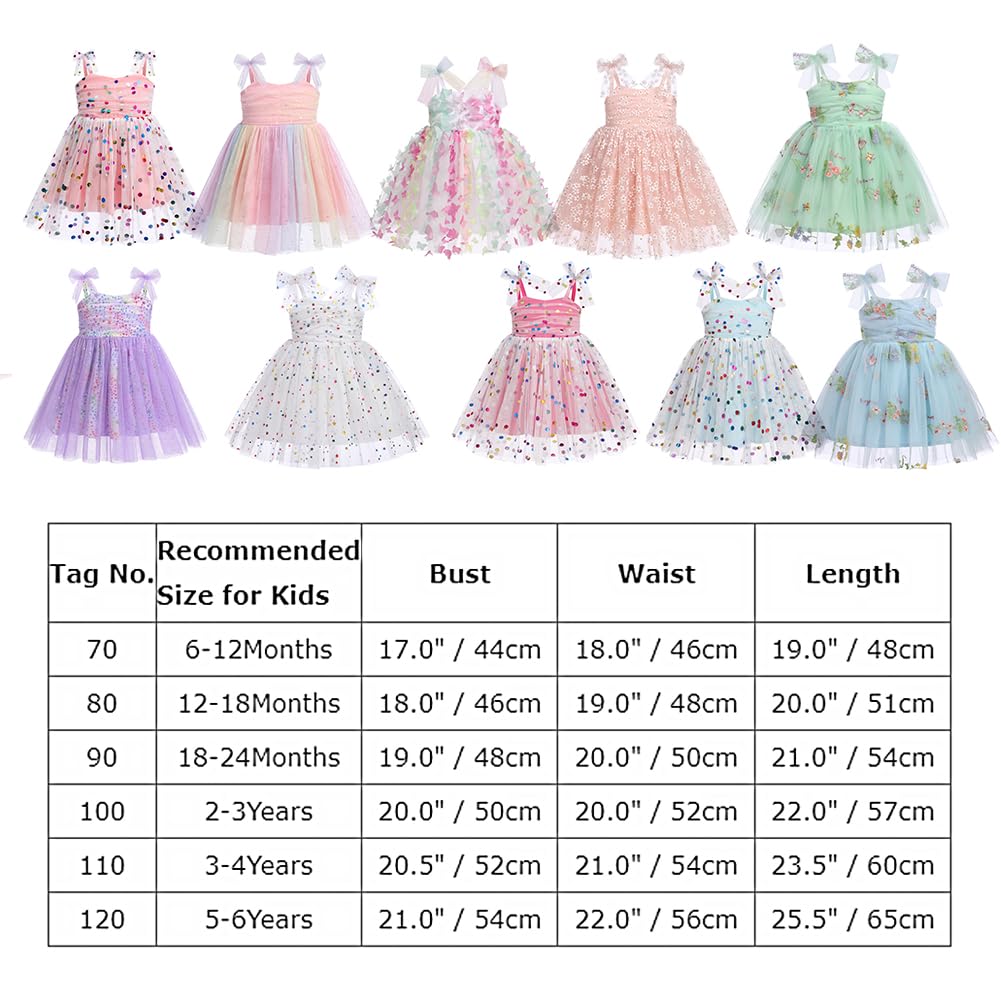 1st Birthday Dress for Baby Girl Toddler Kids First One Year Old Party Princess Dress 2nd 3rd Smash Cake Photo Shooting Spaghetti Straps Bowknot Polka Dots Layered Tulle Tutu Dress Peach 6-12M