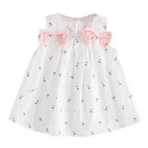 girls dresses age 7 suspender party dress toddler girls solid print girls dress&skirt girls dresses (white, 6-12 months)