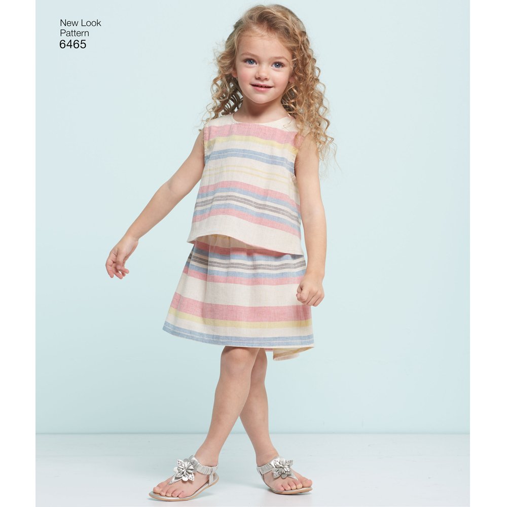 NEW LOOK Patterns Child's Easy Top, Skirt and Shorts A (3-4-5-6-7-8) 6465