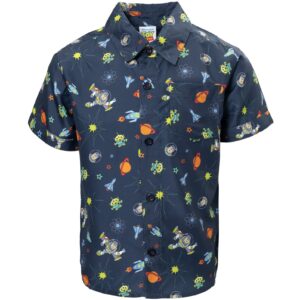 Disney Pixar Toy Story Buzz Lightyear Toddler Boys Button Down Dress Shirt 4T