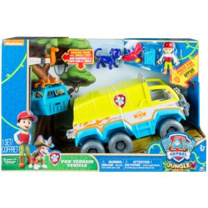 Paw Patrol Jungle Rescue PAW-Terrain Vehicle with Ryder and Animal Action Figures and Lights and Sounds (Amazon Exclusive) Kids Toys for Ages 3 and up