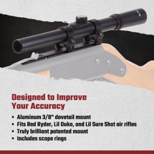 Air Venturi 4x15 Air Rifle Scope and Lasso Mount, BB Gun Scope Attachment