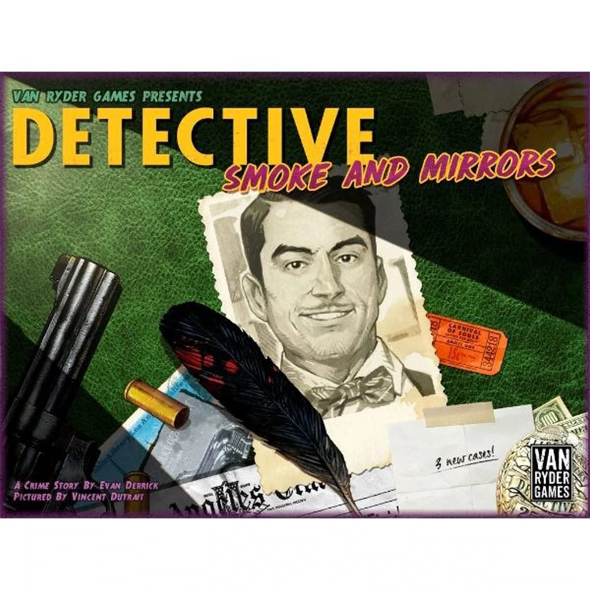 Van Ryder Games Detective: Smoke and Mirrors – A Board Game Expansion 1-5 Players – Board Games for Family 45-120 Mins of Gameplay – Teens & Adults Ages 14+ - English (VANVRG207)