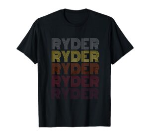 ryder name vintage style personalized gift idea t-shirt