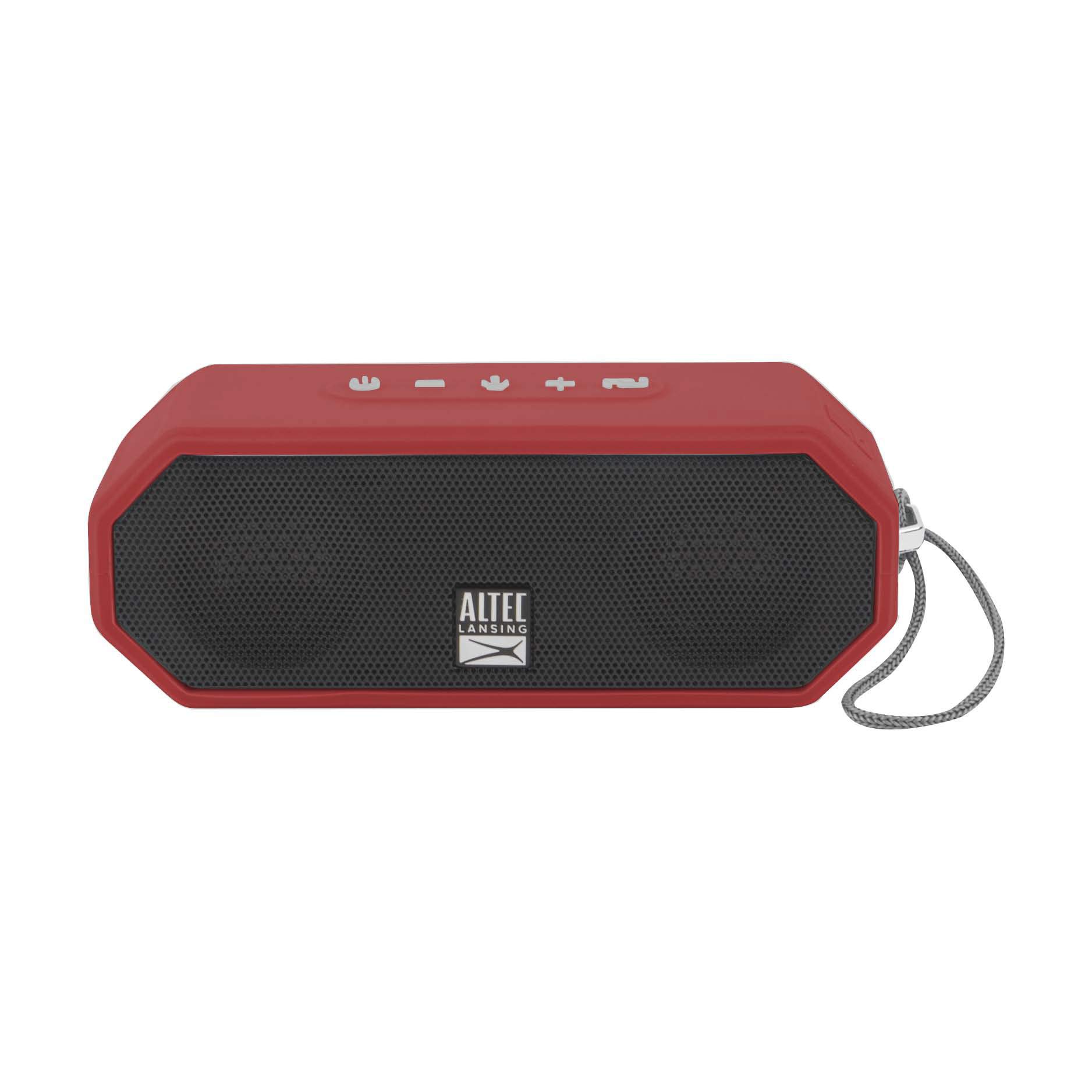 Altec Lansing LifeJacket H2O 4 - Waterproof Bluetooth Speaker, Durable & Portable Speaker with Voice Assistant, 10 Hour Battery Life & 100 Foot Range, True Red