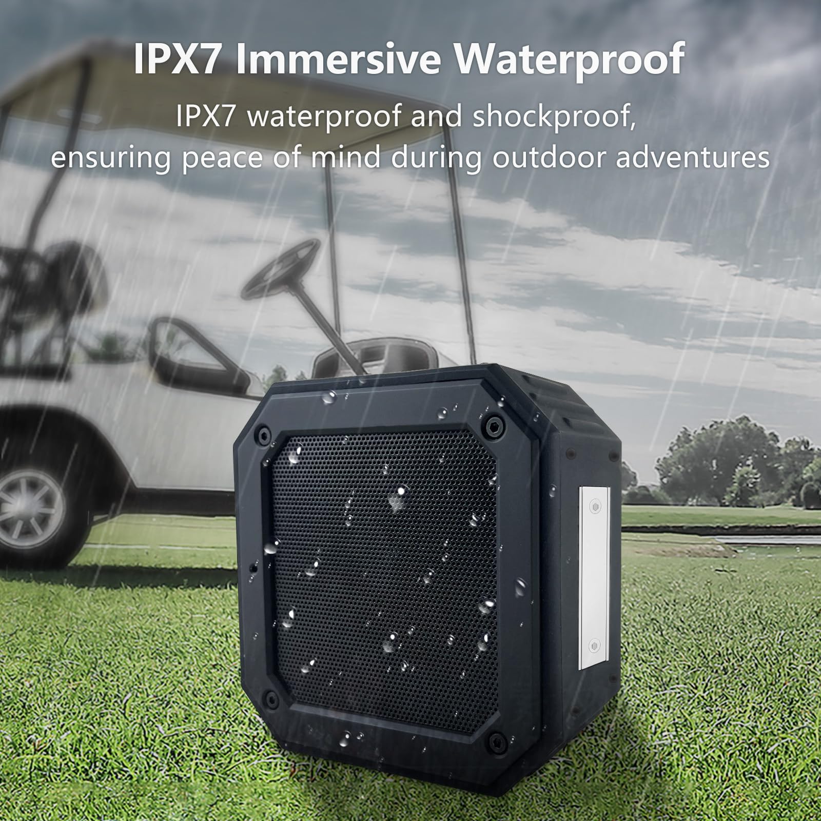 PILSAMAS Golf Speaker, Golf Cart Speakers Bluetooth, Portable Bluetooth Speaker - Magnetic, 15W Loud with Bass, Outdoor IPX7 Waterproof Bluetooth Speaker, Wireless Speaker, Golf Cart Accessories