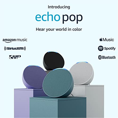 Amazon Echo Pop | Full sound compact smart speaker with Alexa | Midnight Teal