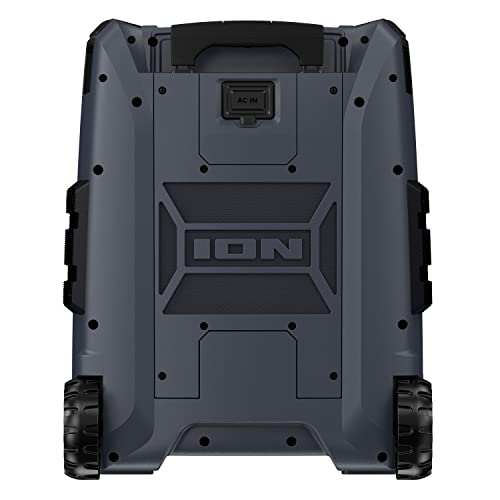 ION Block Rocker XL - Portable Bluetooth Outdoor Party Speaker, 220W, with Karaoke Microphone, Battery, 5 Speakers, Lights, Radio, USB Charging & App