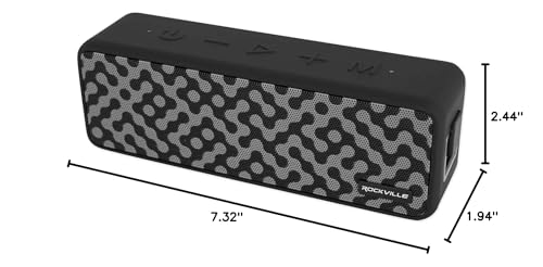 Rockville Faze 50w Portable Bluetooth Speaker TWS Wireless Link Waterproof, Black (Faze Black)