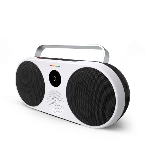 Polaroid P3 Music Player (Black) - Retro-Futuristic Boombox Wireless Bluetooth Speaker Rechargeable with Dual Stereo Pairing