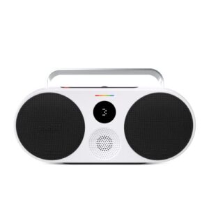 Polaroid P3 Music Player (Black) - Retro-Futuristic Boombox Wireless Bluetooth Speaker Rechargeable with Dual Stereo Pairing