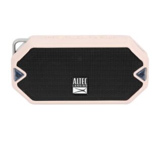 Altec Lansing - HydraMini Wireless Bluetooth Speaker, IP67 Waterproof USB C Rechargeable Battery with 6 Hours Playtime, Compact, Shockproof, Snowproof, Everything Proof (Petal Pink)