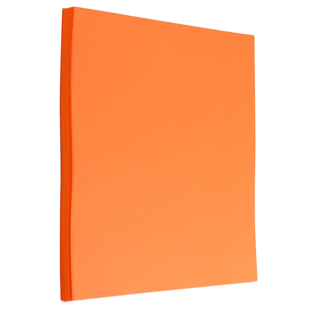 JAM PAPER Colored 24lb Paper - 90 gsm - 8.5 x 11 - Ultra Orange - 100 Sheets/Pack