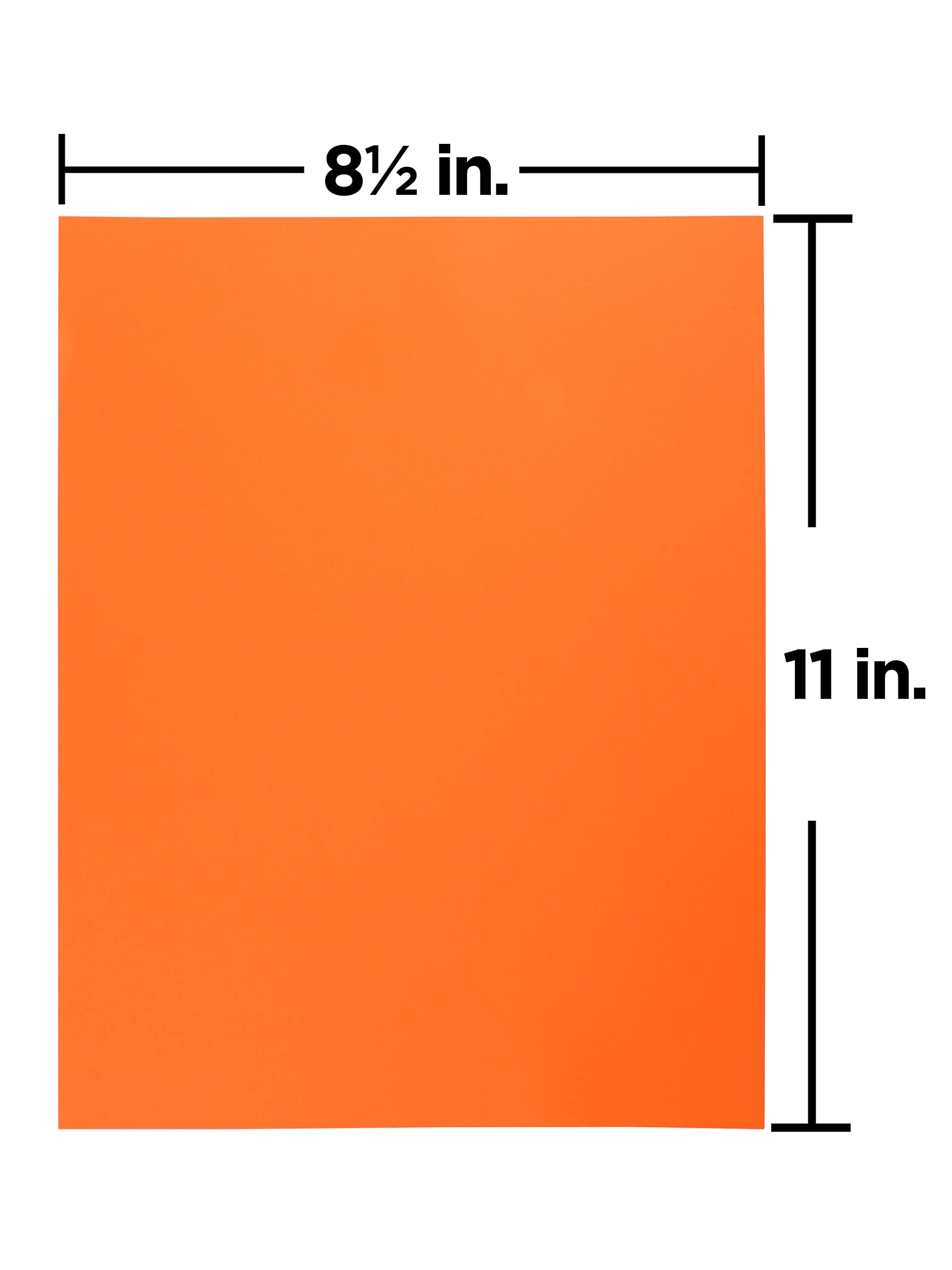 JAM PAPER Colored 24lb Paper - 90 gsm - 8.5 x 11 - Ultra Orange - 100 Sheets/Pack