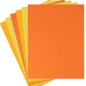 30 sheets cardstock paper 8 1/2 x 11 inches for crafts and invitations (orange/orange-red/yellow)