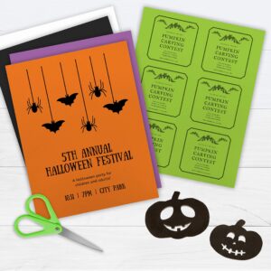 Print Works Halloween Colored Paper, 5 Assorted Colors, Perfect for Holiday School and Craft Projects, 300 Sheets, 8.5” x 11” (00582)