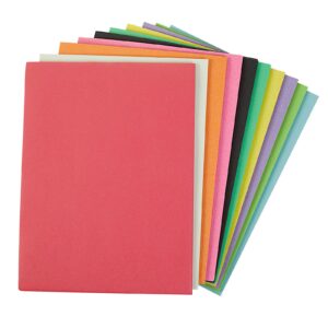 colorations lightweight construction paper, value pack, 10 colors, 300 sheets with bonus stencil, everyday use, classroom supplies, daycare supplies, pre-school, at home use