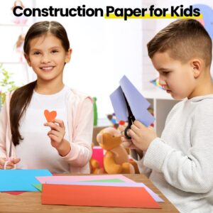 500 Pieces Construction Paper Bulk 12'' x 18'' Card Stock Printer Paper Craft Lightweight Art Colored Paper for Kids Adults School Drawing(Multicolor)