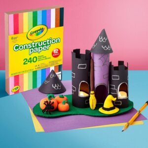 Crayola Construction Paper (240ct), 12 Assorted Colors, Kids Arts & Crafts Paper, Gifts for Kids, Classroom Supplies for Teachers