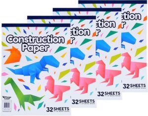 northland wholesale construction paper books, 9x12-inch, 8 colors, 32-sheets per book from (4-pack)