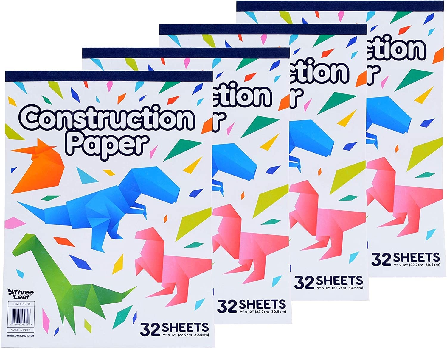 Northland Wholesale Construction Paper Books, 9x12-Inch, 8 Colors, 32-Sheets per Book from (4-Pack)