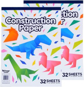 northland wholesale construction paper books, 9x12-inch, 8 colors, 32-sheets per book from (2-pack)